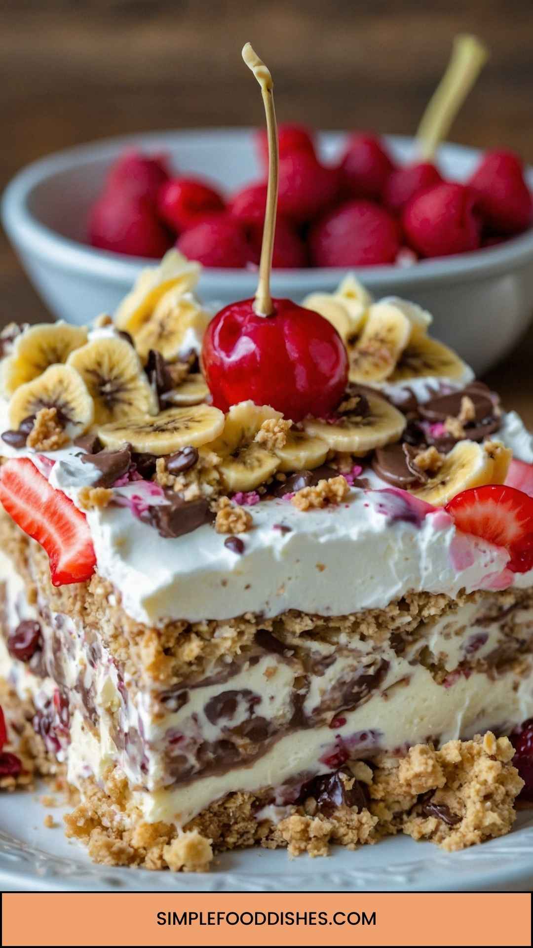 Best No Bake Banana Split Cake Dessert Best No Bake Banana Split Cake Dessert