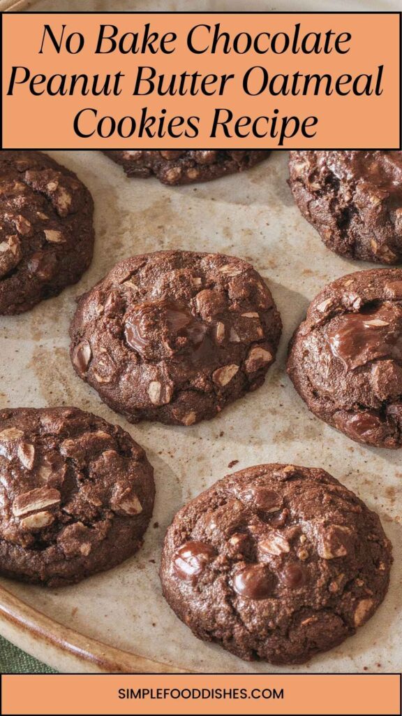 No Bake Chocolate Peanut Butter Oatmeal Cookies Recipe