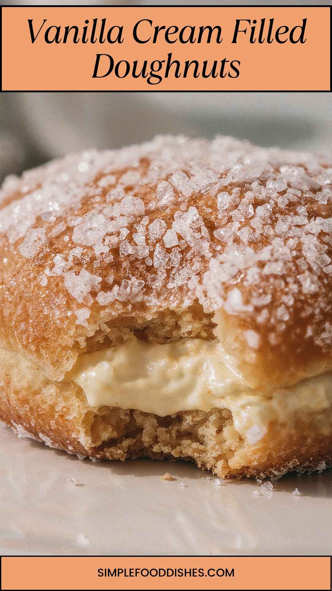 Vanilla Cream Filled Doughnuts Vanilla Cream Filled Doughnuts