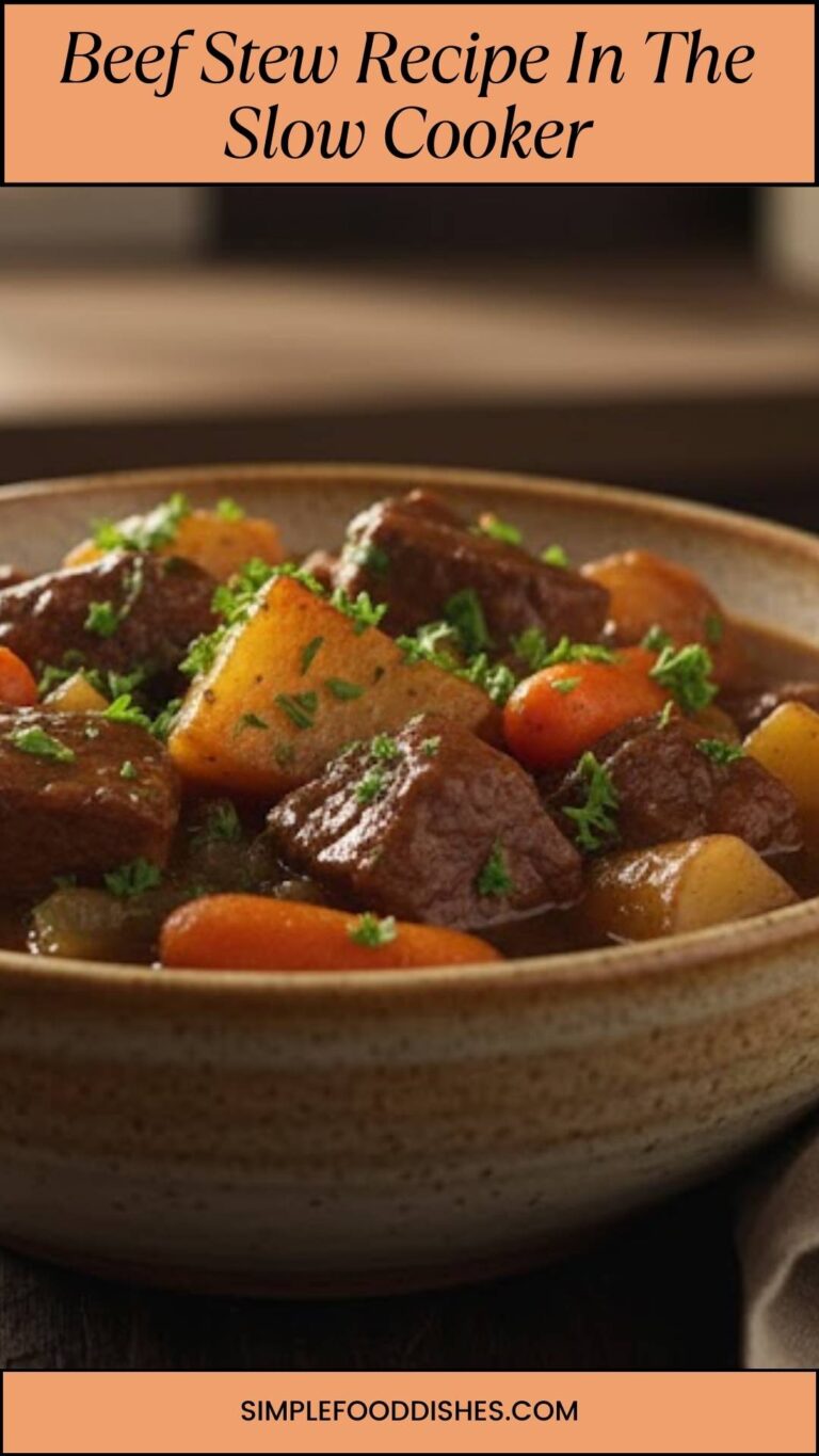 Beef Stew Recipe In The Slow Cooker