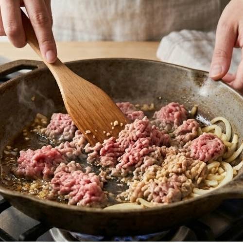 Step 3: Cook the Beef Step 3: Cook the Beef