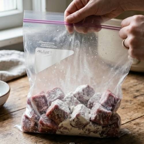 Step 1: Coat the Beef Step 1: Coat the Beef