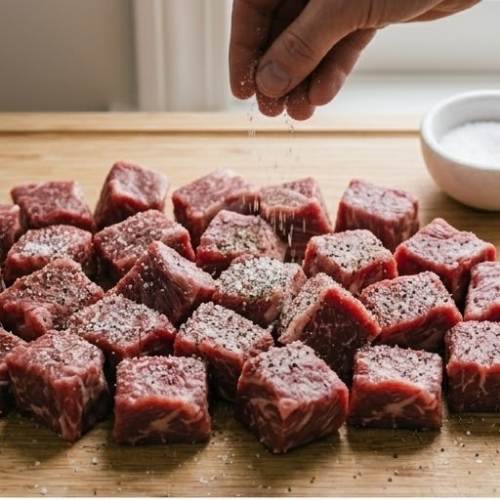 Step 1: Season the Beef Step 1: Season the Beef