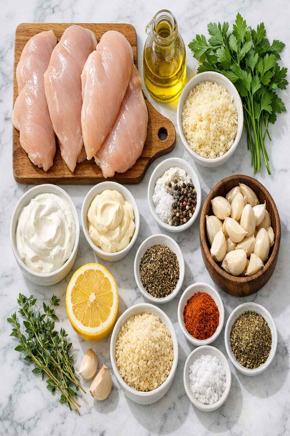 Baked Garlic Chicken Recipe ingredients