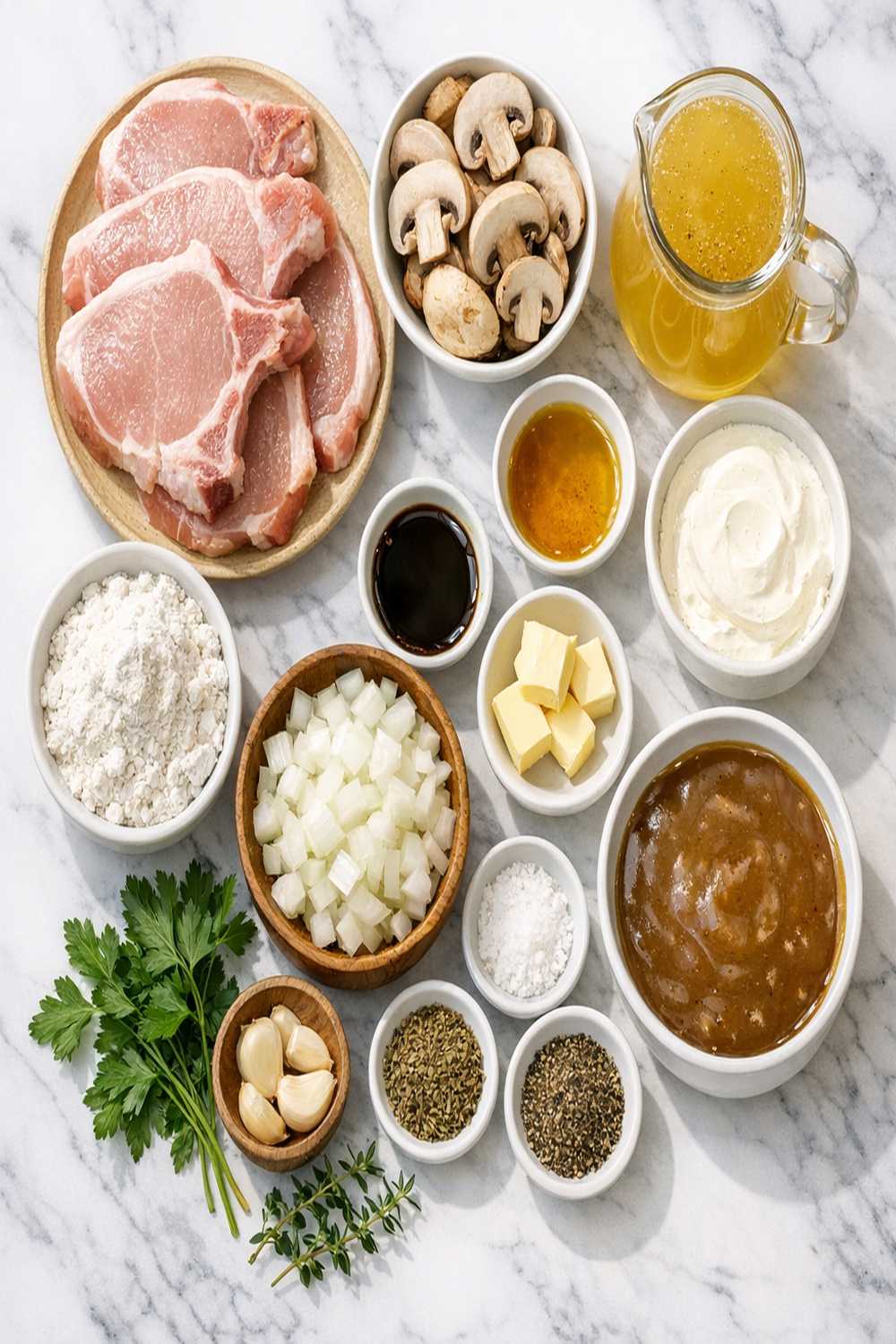 Baked Pork Chop Gravy Recipe ingredients