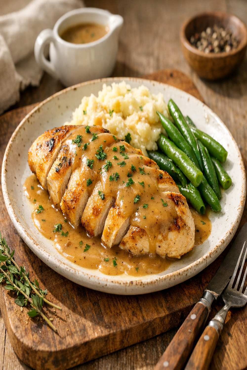 Chicken Breast With Gravy Recipe