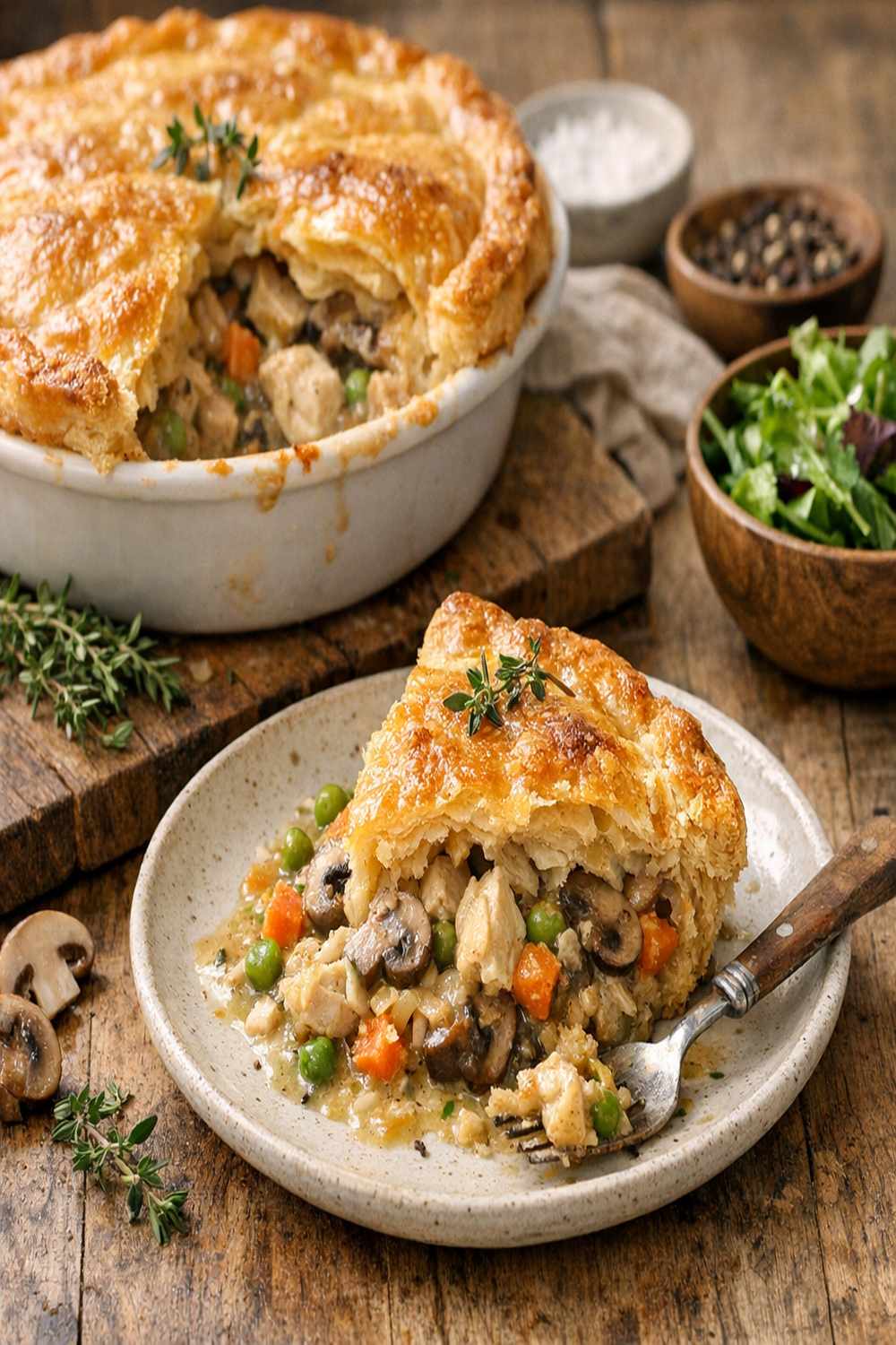 Chicken Mushroom Pie Recipe