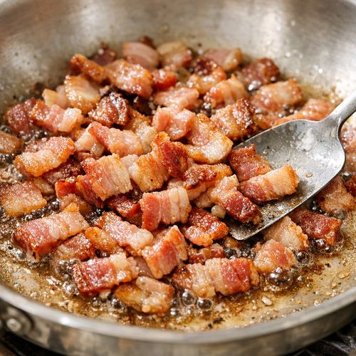 Step 2: Brown the Bacon and Render Its Fat