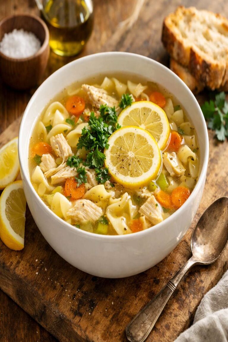Chicken Noodle Soup With Lemon Recipe