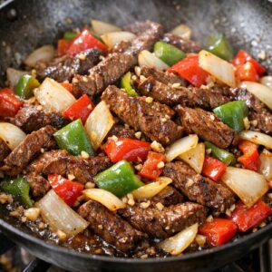 Chinese Pepper Beef Recipe Meal Prep step 4