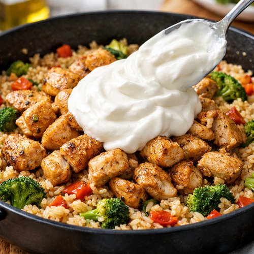 Step 8: Finish With Chicken and Sour Cream (The Final Assembly)