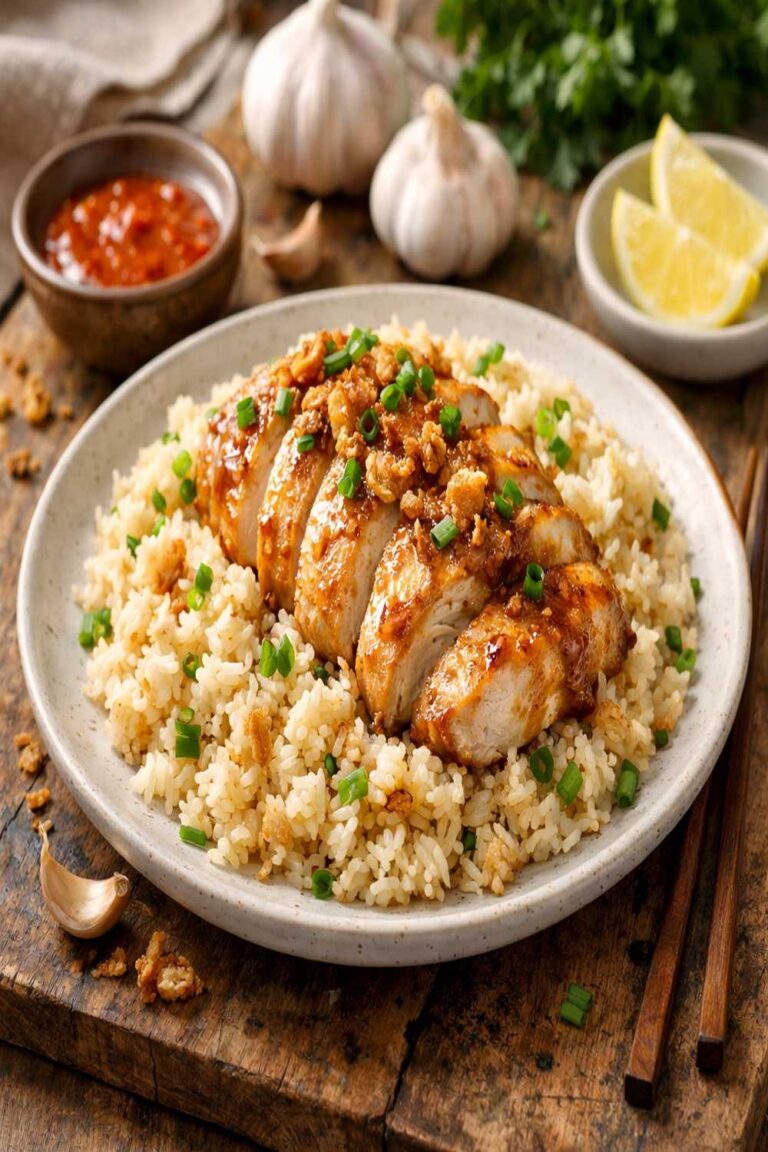 Garlic Chicken Rice Recipe
