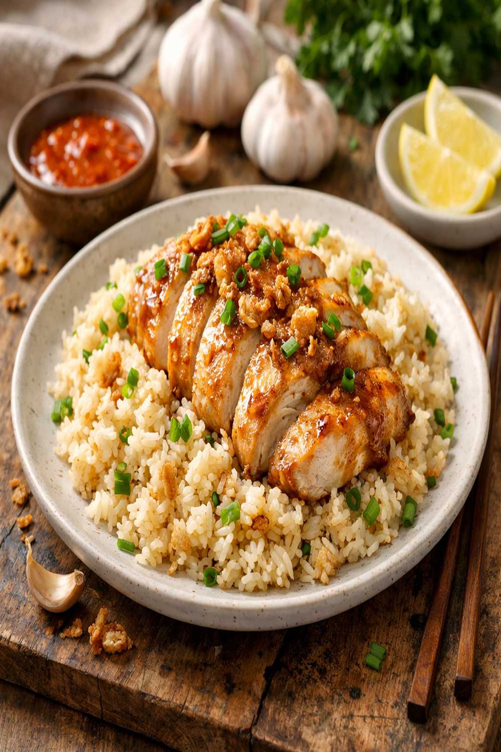Garlic Chicken Rice Recipe