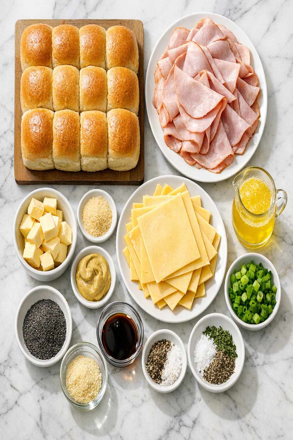 Ham And Cheese Sliders Recipe ingredients