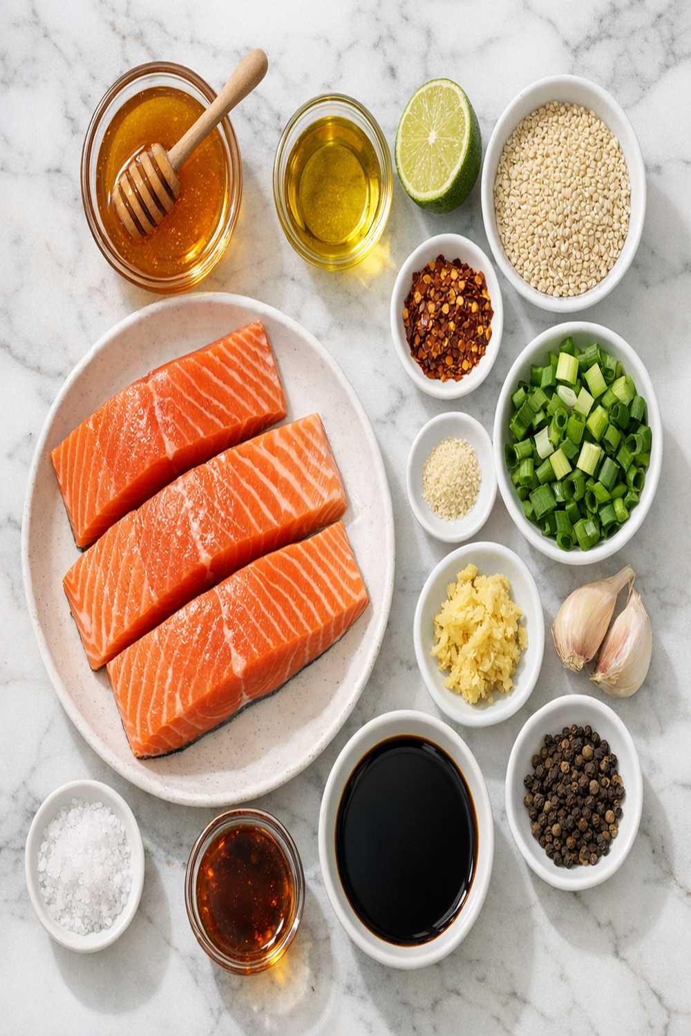 Honey Soy Salmon Recipe ingredients