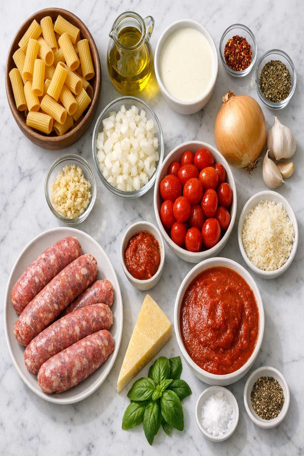 Italian Sausage Pasta Recipe ingredients